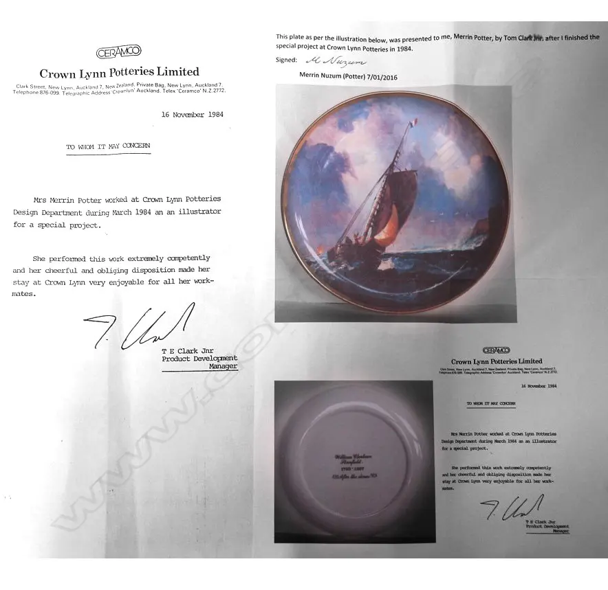 An uncommon Crown Lynn pictorial plate Image 1++