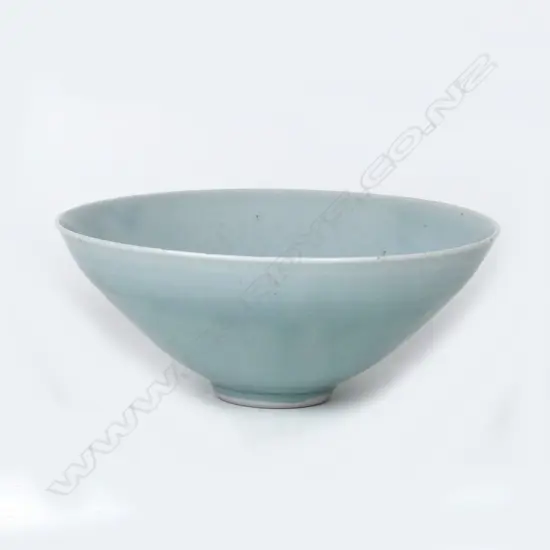 Len Castle celadon glazed porcelain bowl
