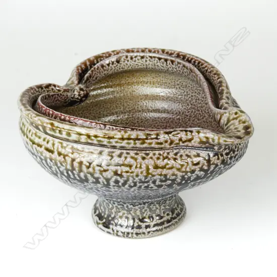 Mirek Smisek 'Gate to the World' salt glazed stoneware deep bowl