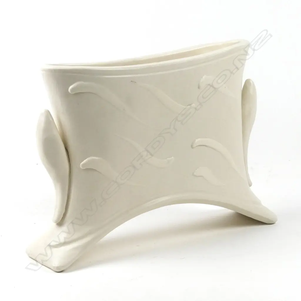 Merilyn Wiseman white glazed trough form vase Image 1++