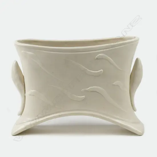 Merilyn Wiseman white glazed trough form vase