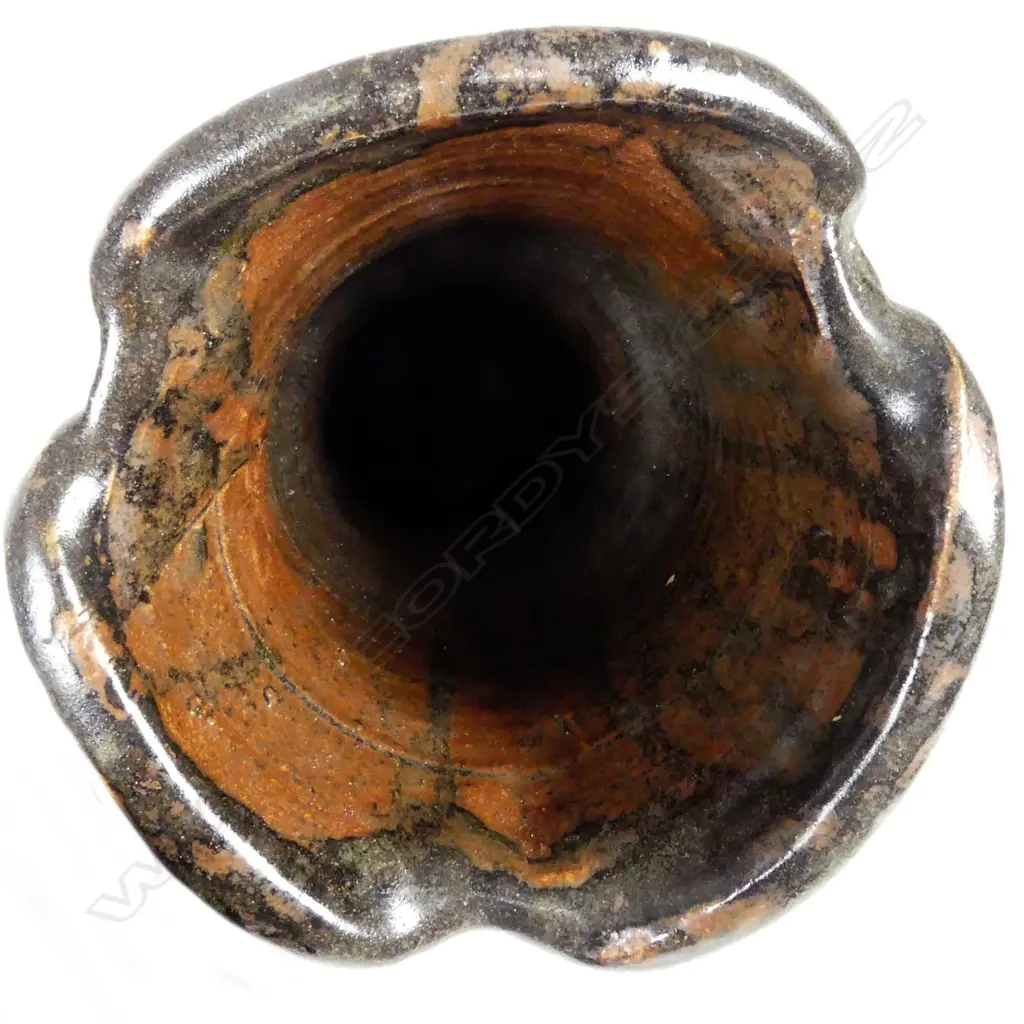 Yvonne Rust tall sculpted vase Image 1++