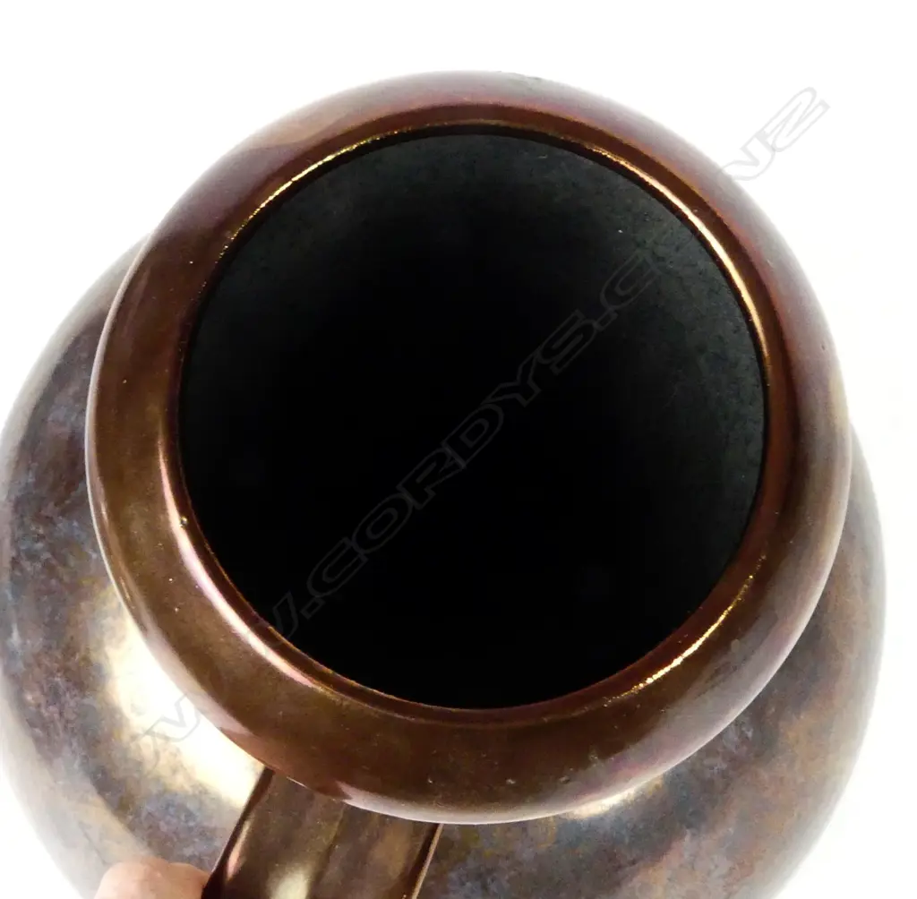 Peter Collis gold/bronze glazed urn form vase Image 1++