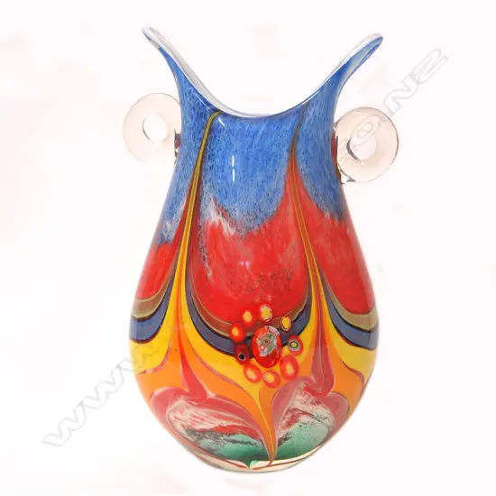A large contemporary art glass vase