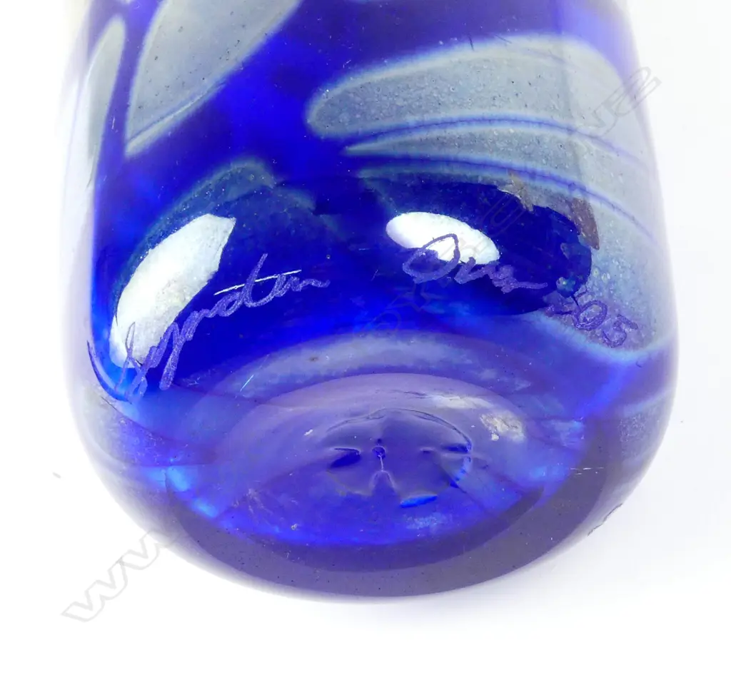 Lynden Over iridescent blue glass vase Image 1++