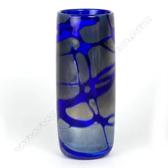 Lynden Over iridescent blue glass vase