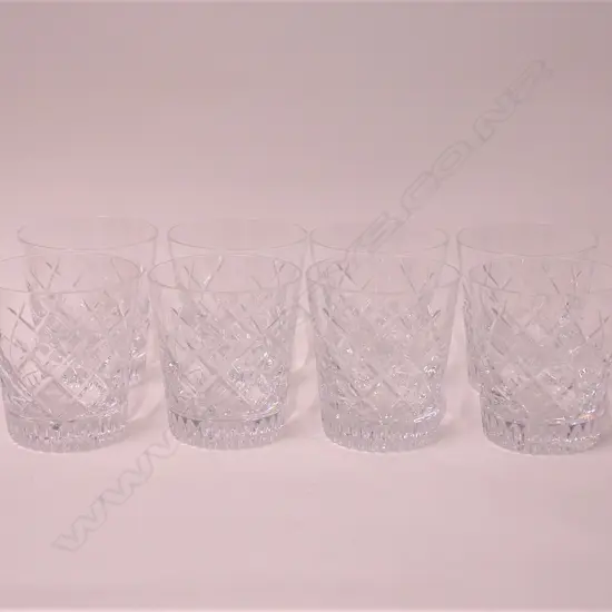 A set of eight Waterford crystal heavy tumblers