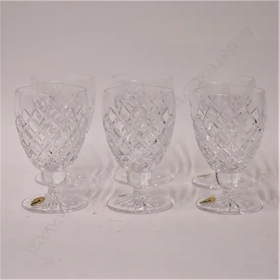 A set of six Waterford crystal glasses