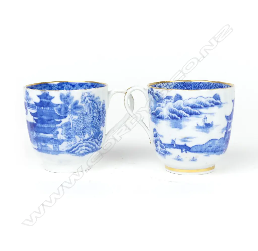 Two late 18thC Coalport coffee cups Image 1++