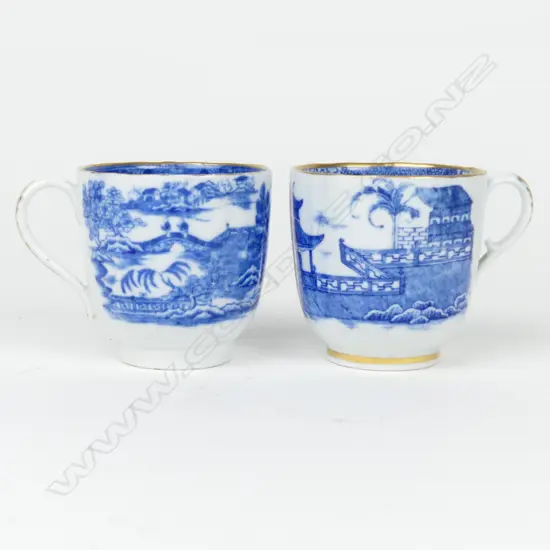 Two late 18thC Coalport coffee cups