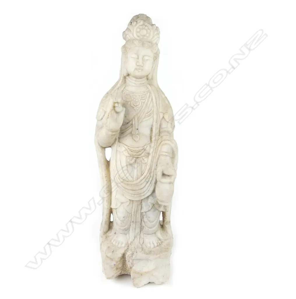 A Chinese marble statue of Guanyin Image 1++