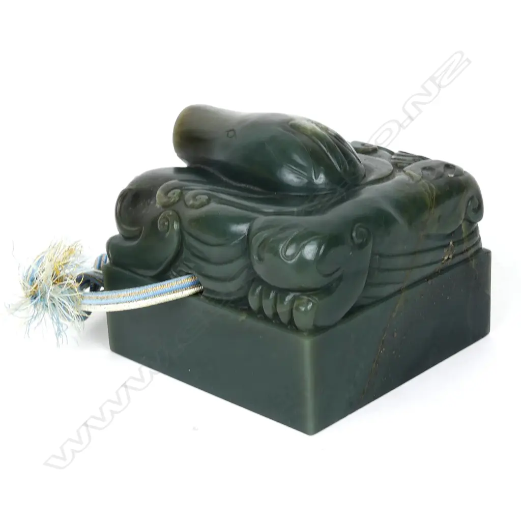 An impressive large Chinese jade court seal Image 1++