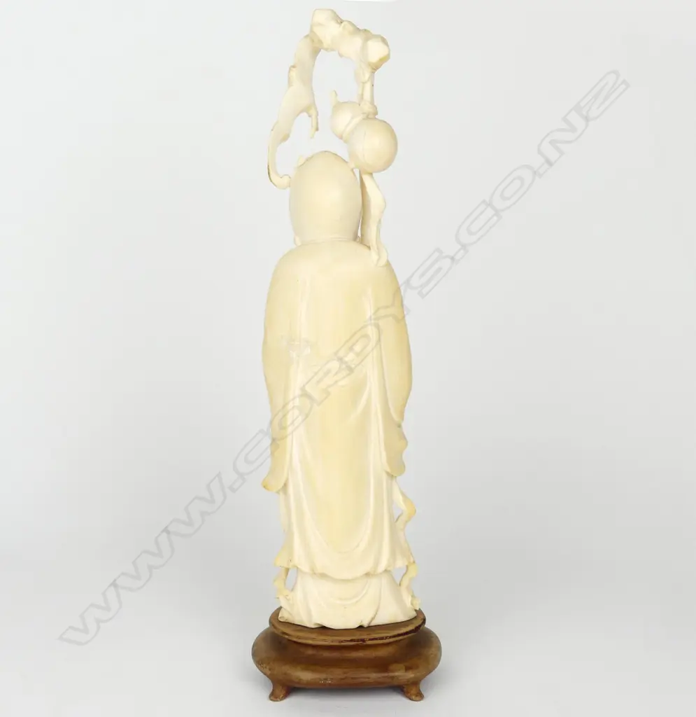 A Chinese old carved ivory figure of Shou Lao Image 1++