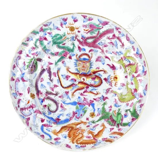 A fine 19thC Chinese famille rose plate