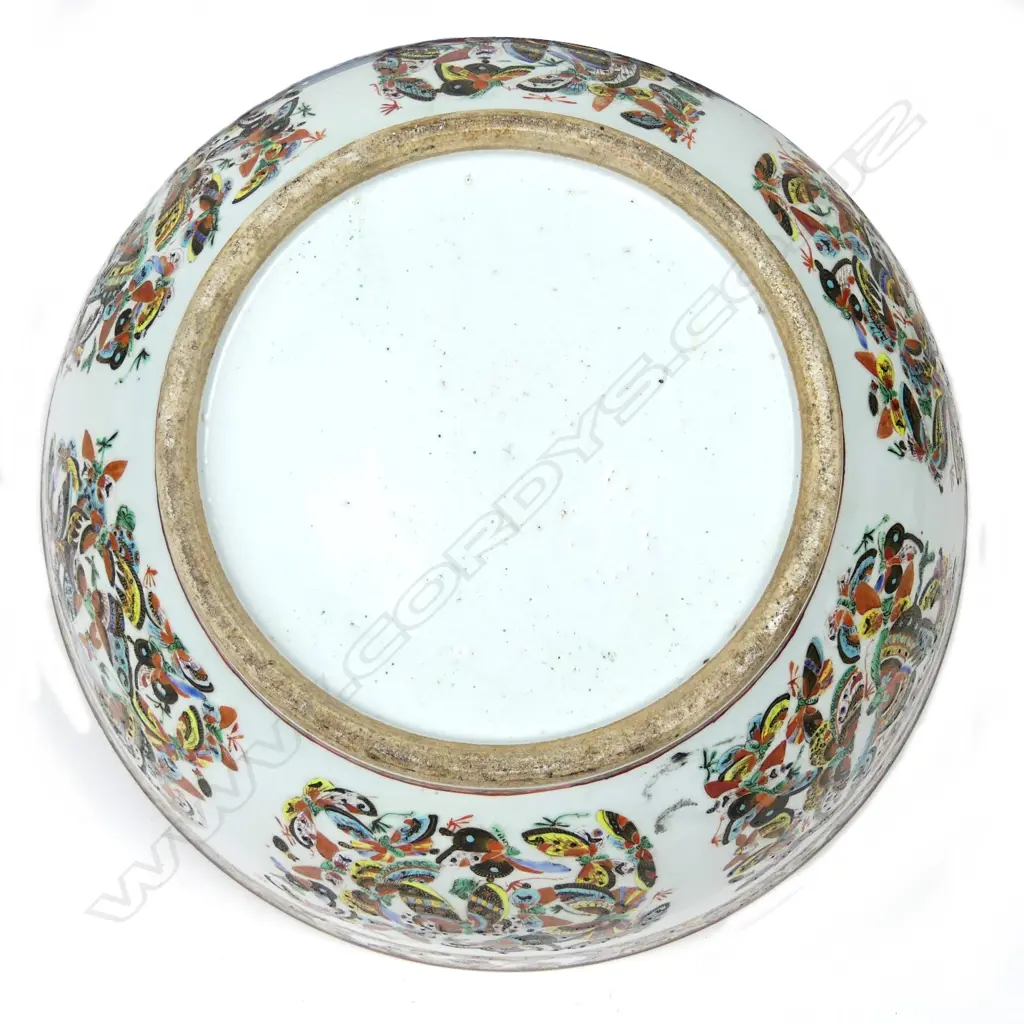 A 19thC Chinese impressive Canton 'Thousand Butterflies' punch bowl Image 1++