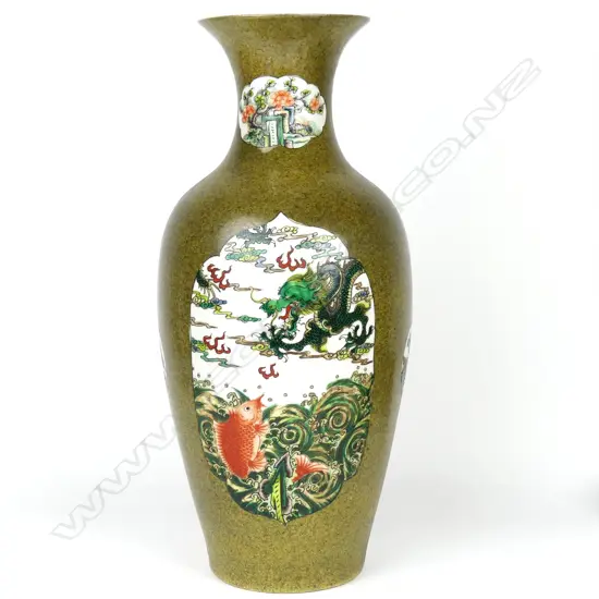 A Chinese famille verte vase