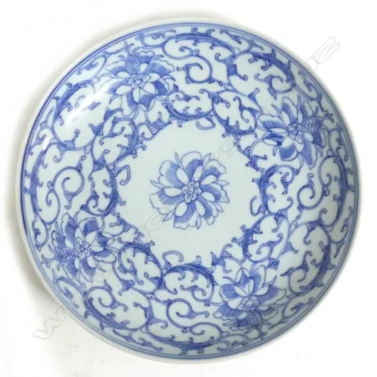 A Chinese blue and white dish