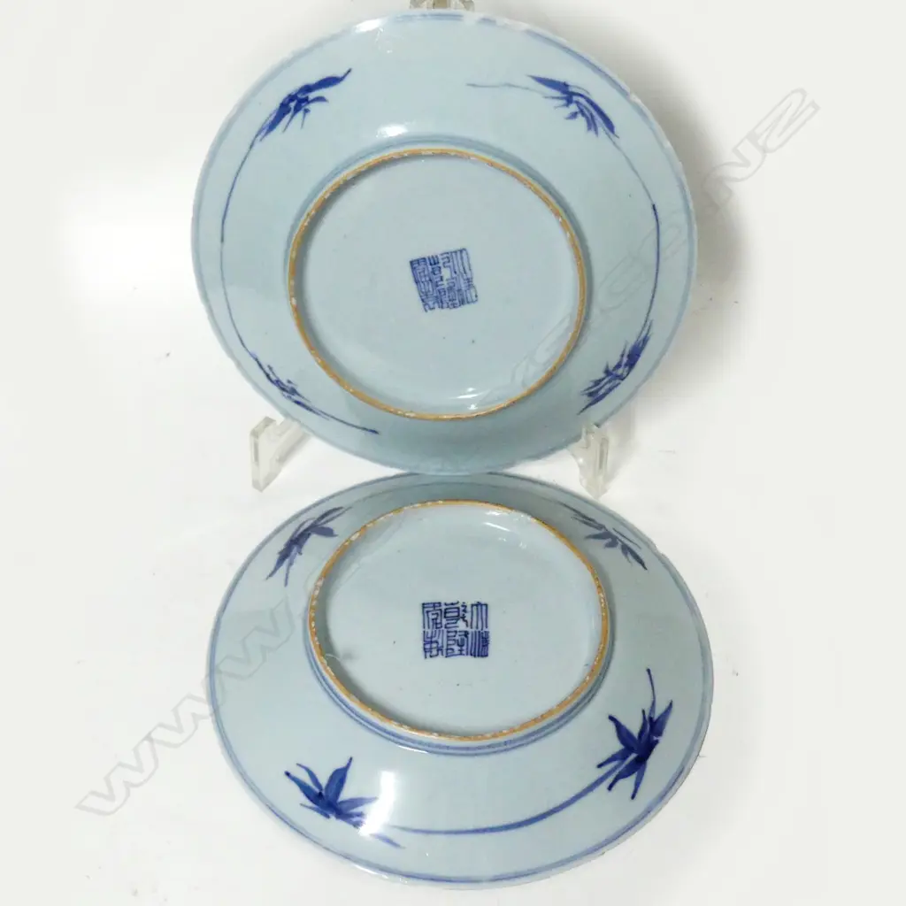 Two uncommon Chinese Qianlong mark and period plates Image 1++
