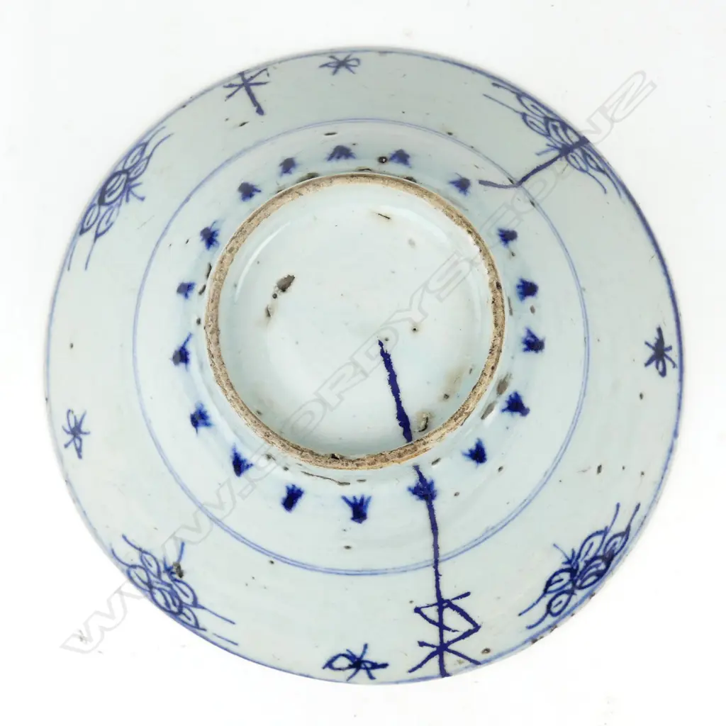 An old Chinese blue and white flared bowl Image 1++