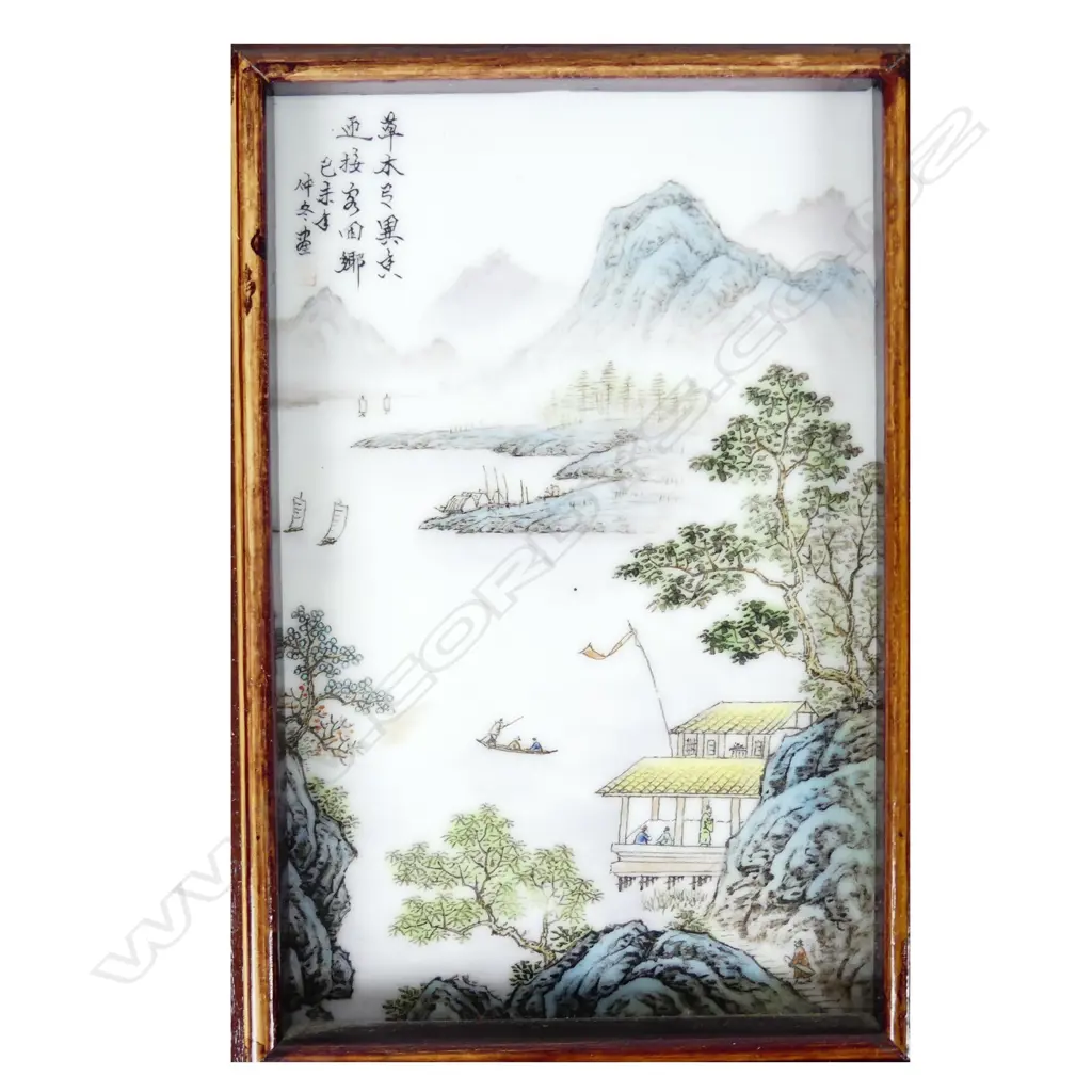 A pair of Chinese Republic period porcelain panels Image 1++