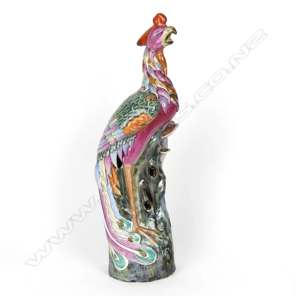 A 19thC Chinese large export sculpture of a phoenix Image 1++