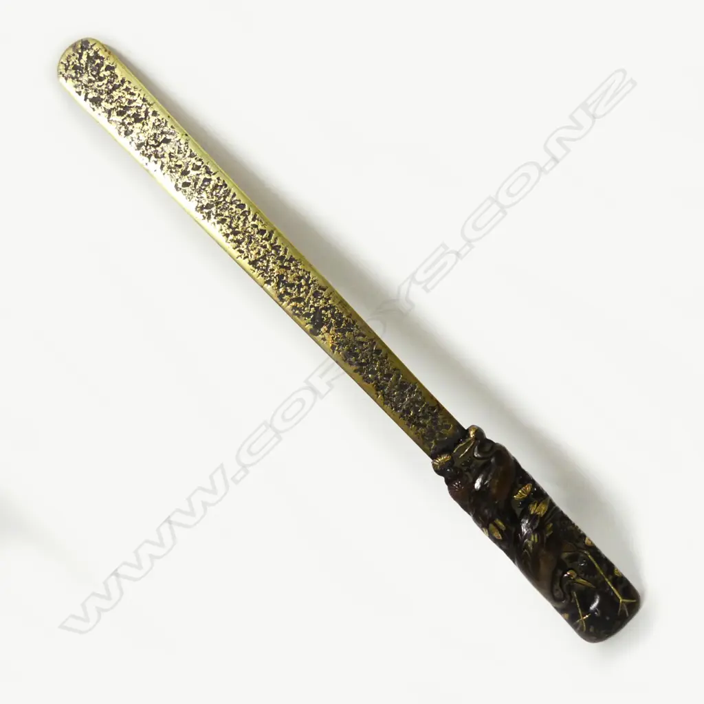 A Japanese Meiji damascene paper knife Image 1++