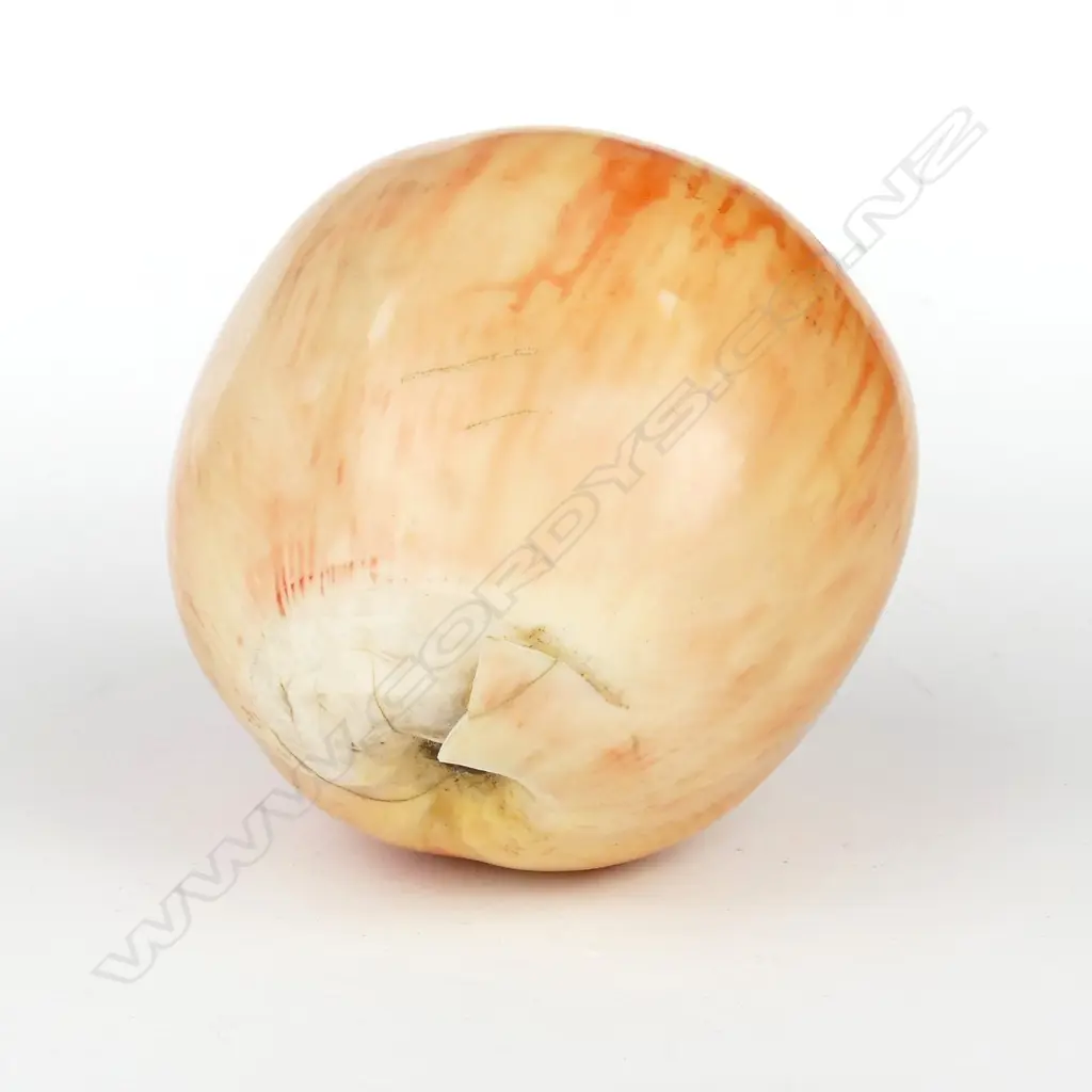 A Japanese ivory okimono apple Image 1++