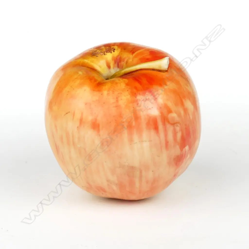 A Japanese ivory okimono apple Image 1++