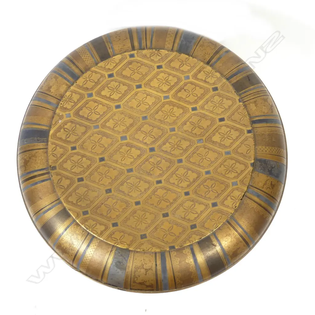 A late Edo period lacquer jikiro Image 1++