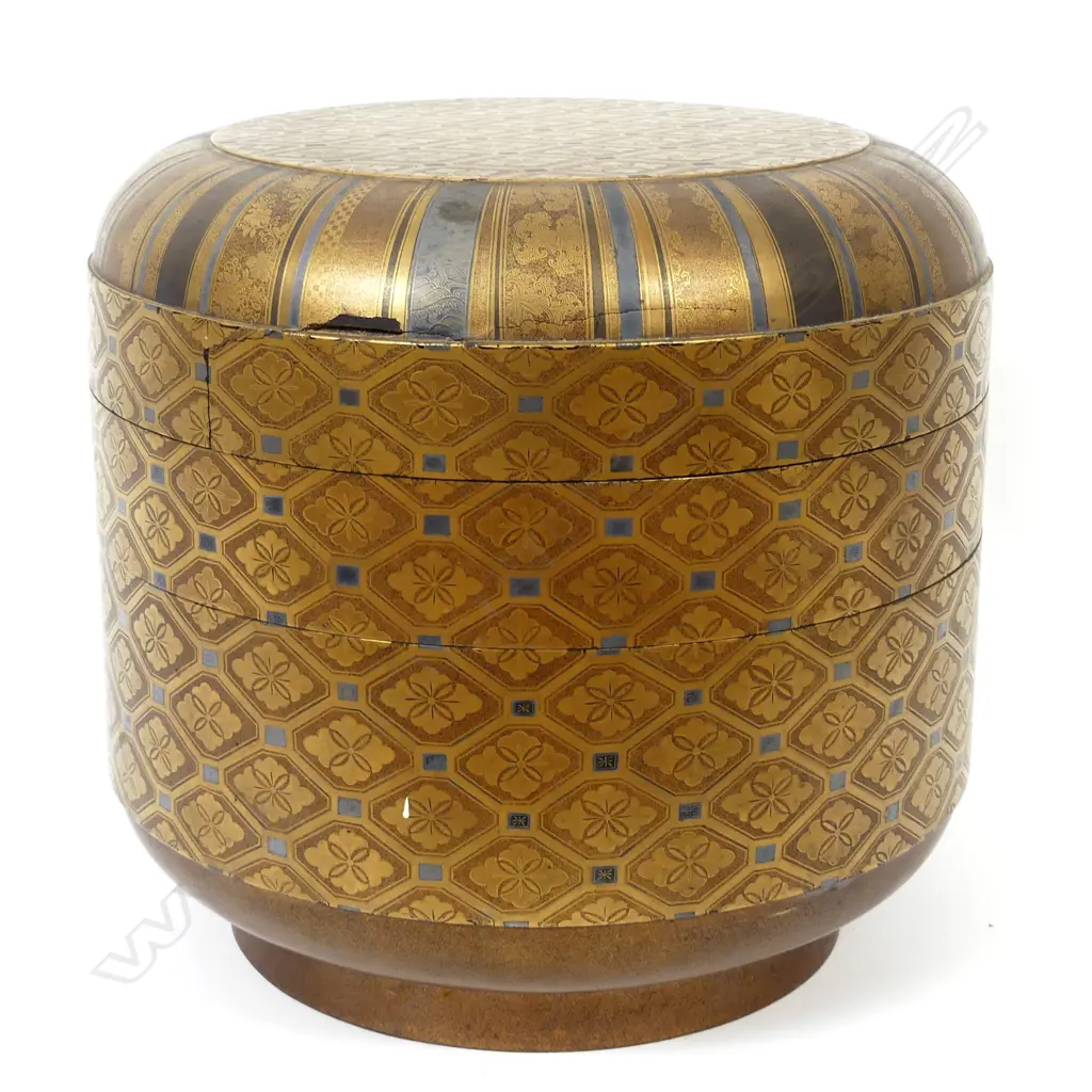 A late Edo period lacquer jikiro Image 1++