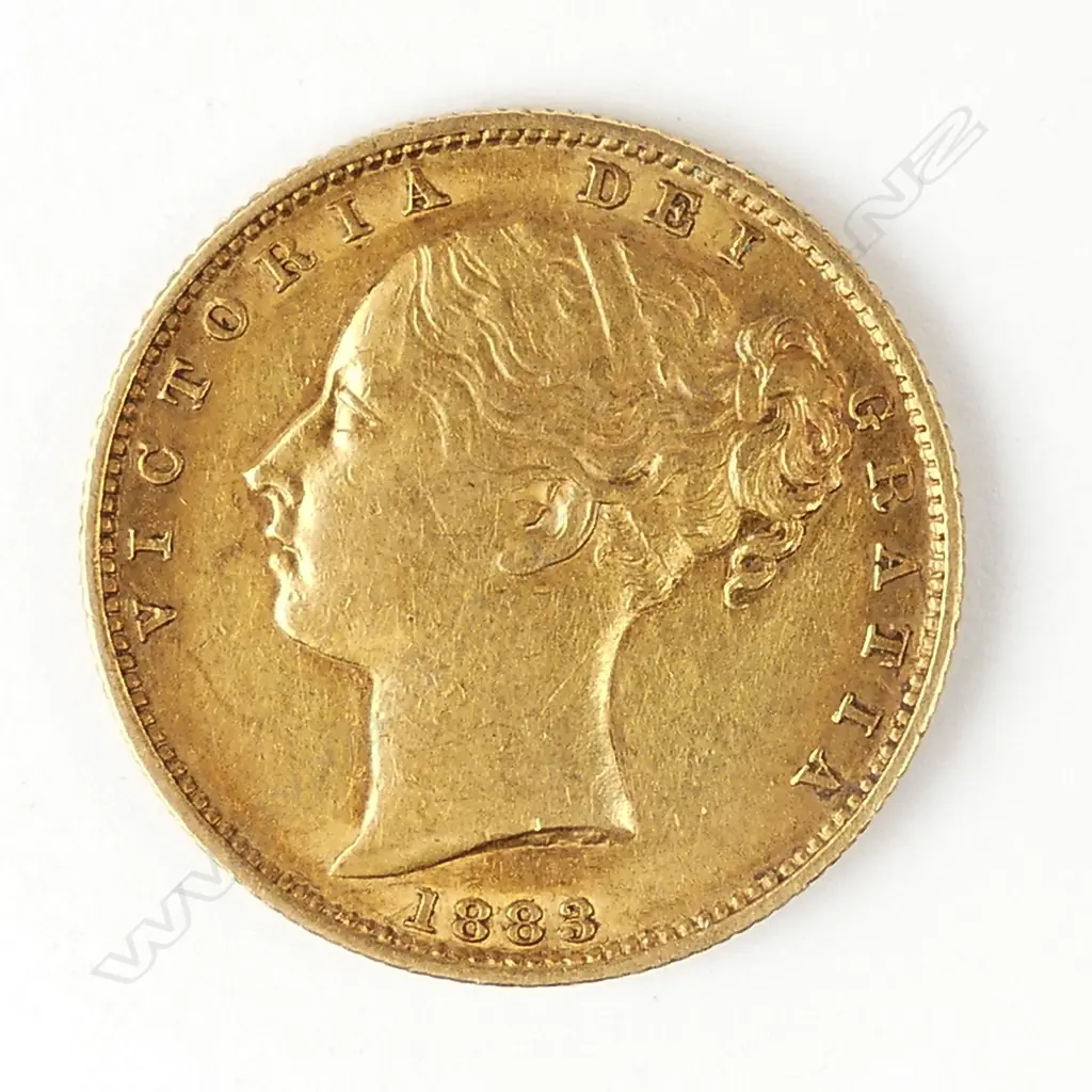 An 1883 full sovereign gold coin Image 1++