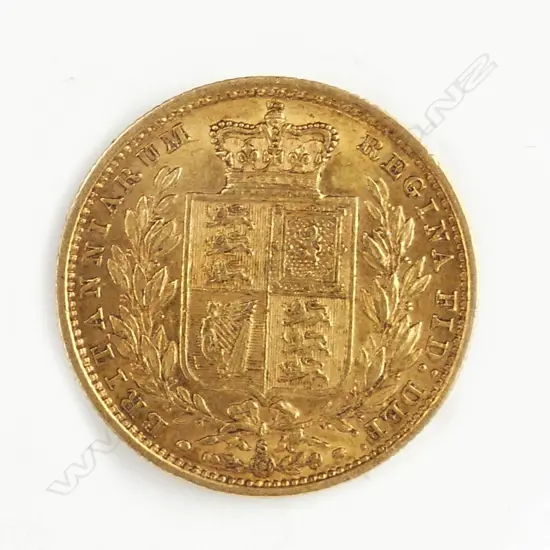 An 1883 full sovereign gold coin