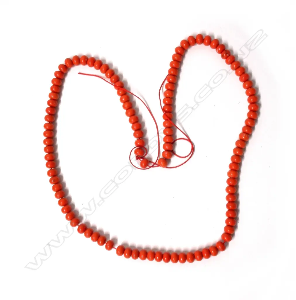 LONG ORANGE CORAL? NECKLACE Image 1++