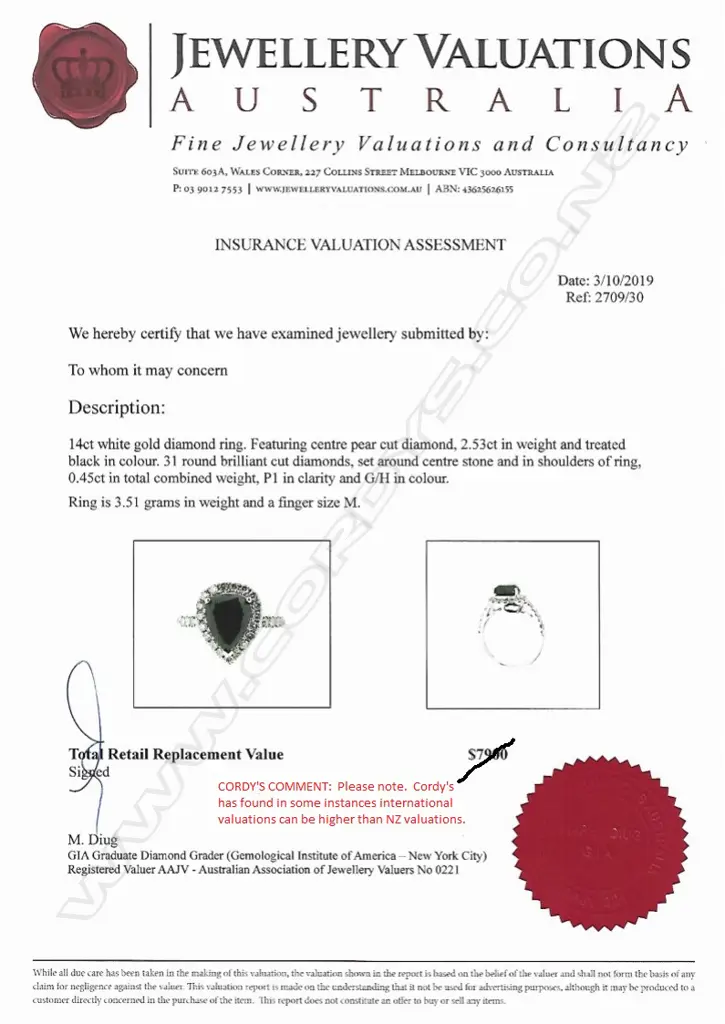 A 14ct white gold and diamond ring Image 1++
