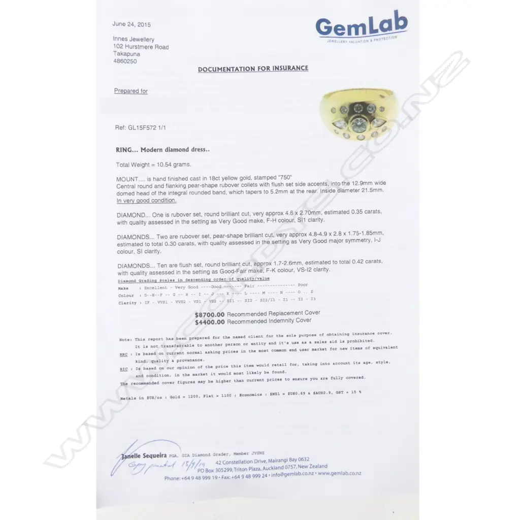 An 18ct gold and diamond dress ring Image 1++