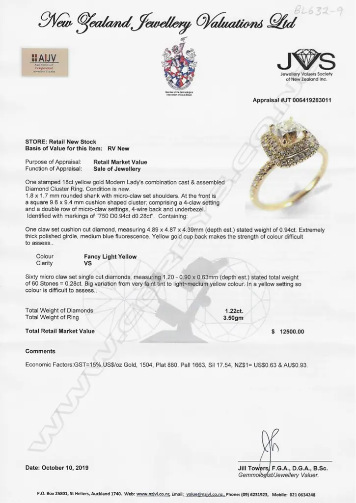 An 18ct gold and diamond ring Image 1++