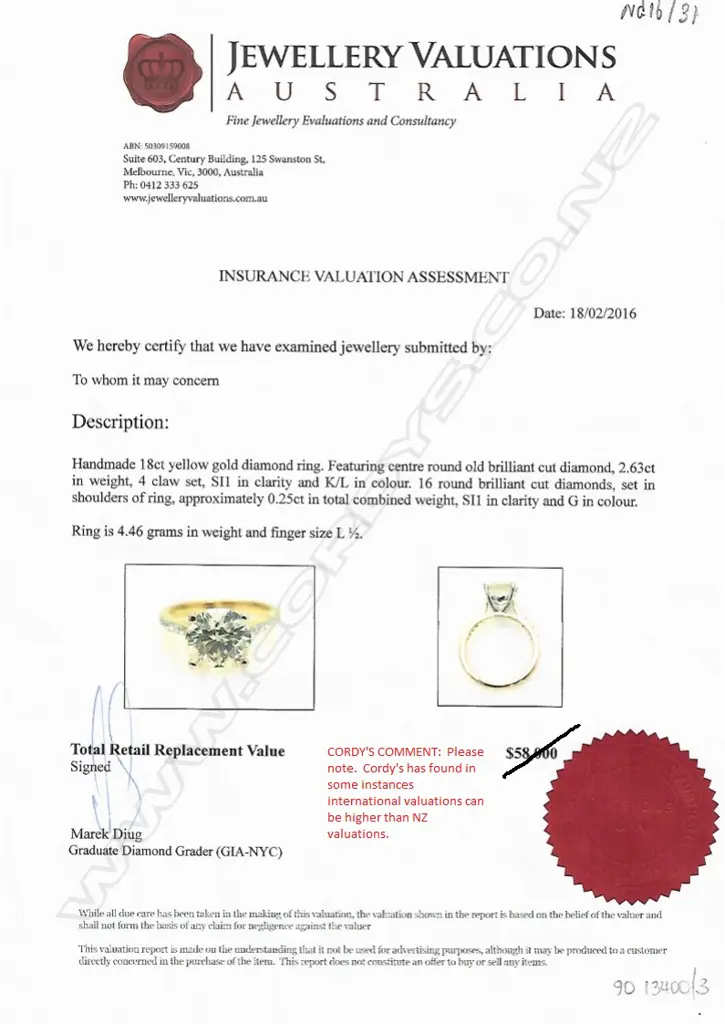 An 18ct yellow gold and diamond ring Image 1++