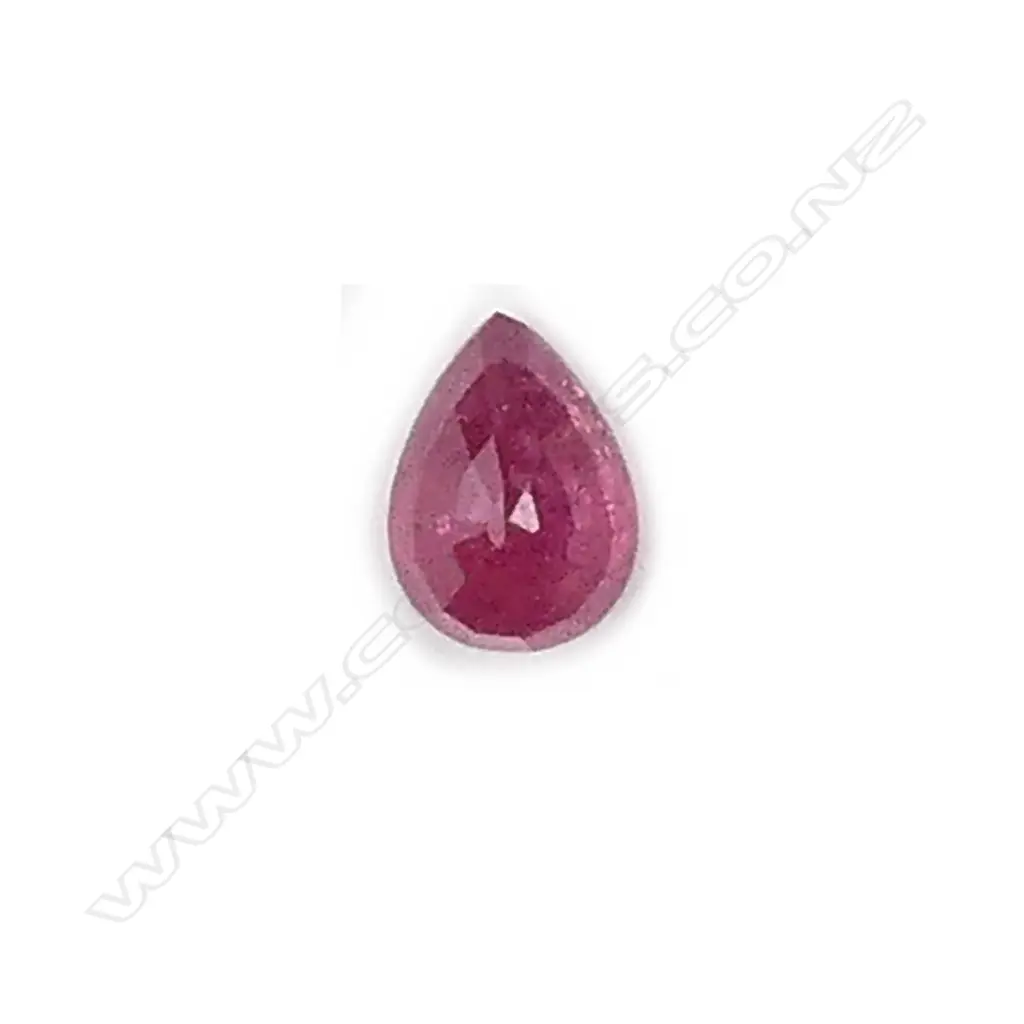 A 1.00ct pear cut ruby Image 1++