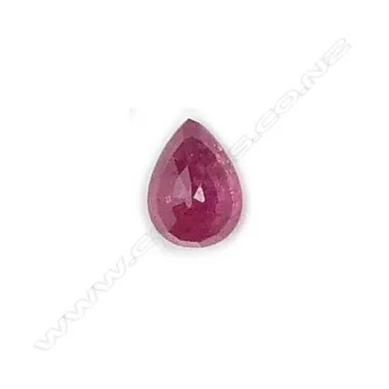 A 1.00ct pear cut ruby