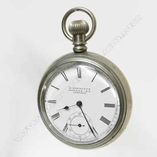 A Swiss made railway pocket watch