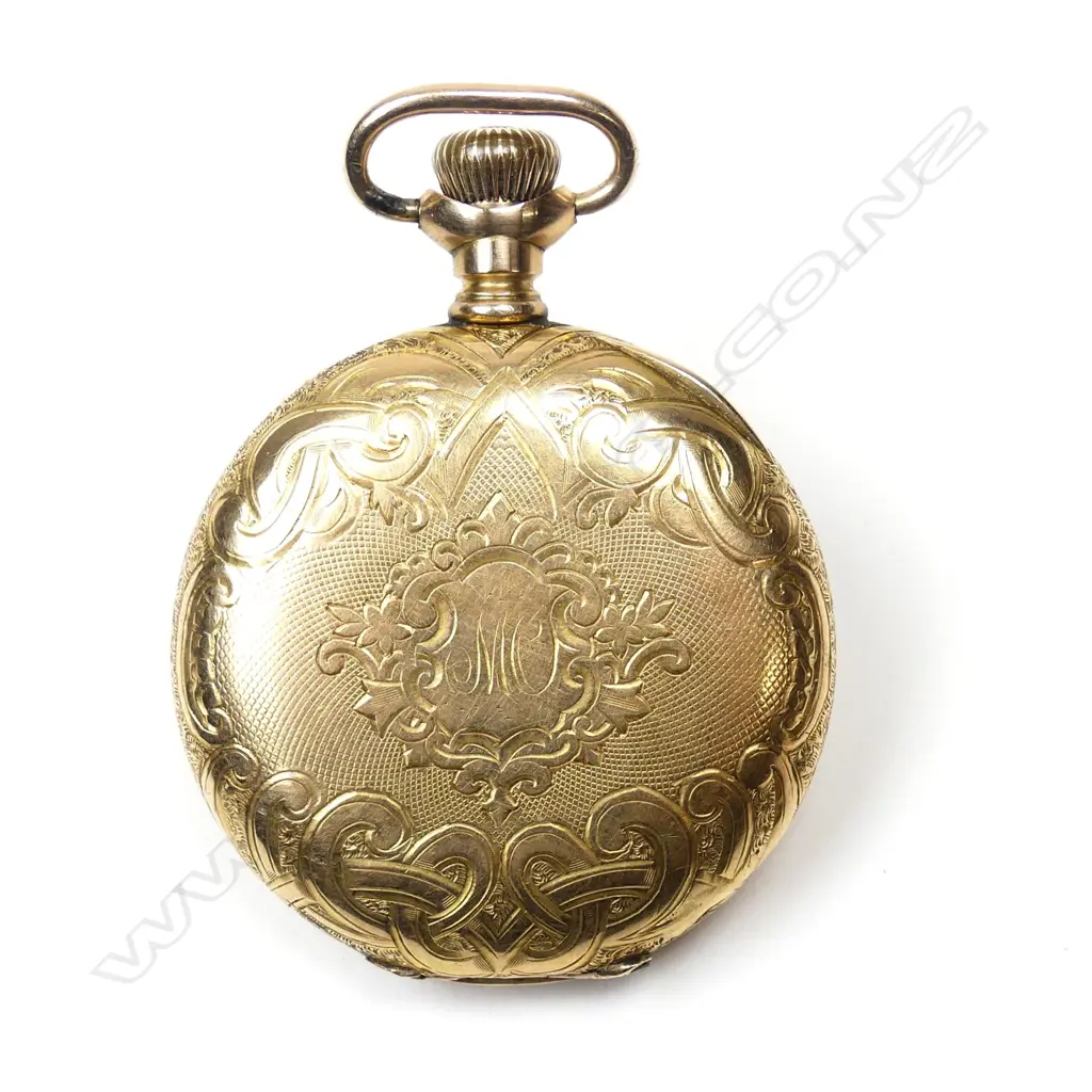 A 14ct gold open face lady's pocket watch Image 1++