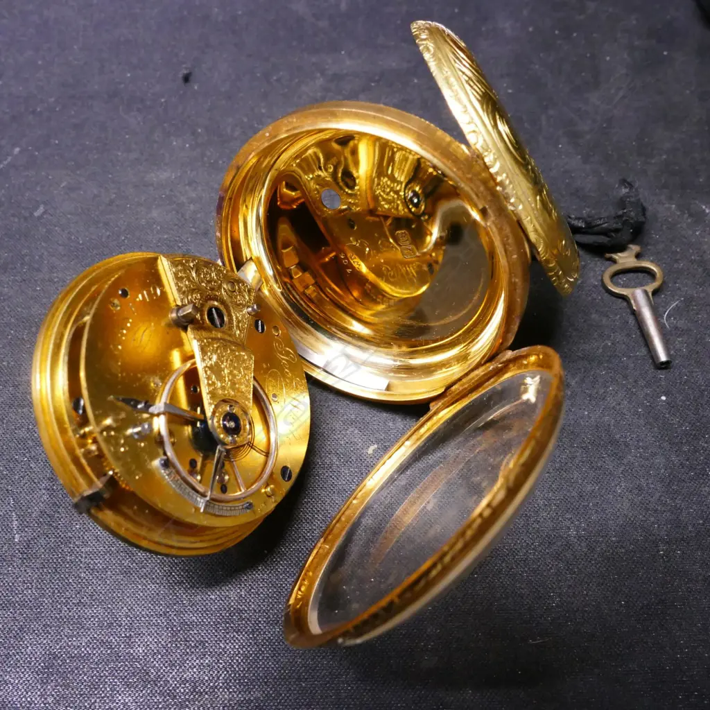 A Victorian 18ct gold open face pocket watch Image 1++