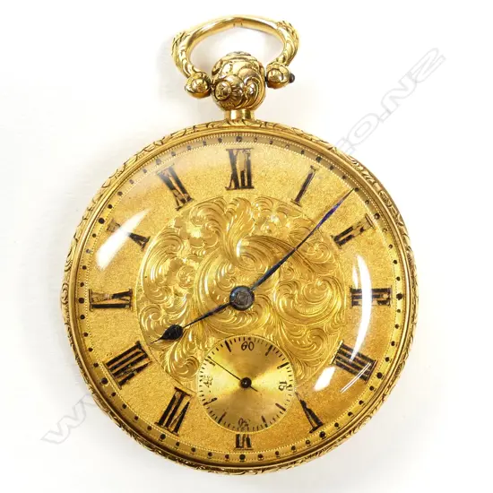 A Victorian 18ct gold open face pocket watch