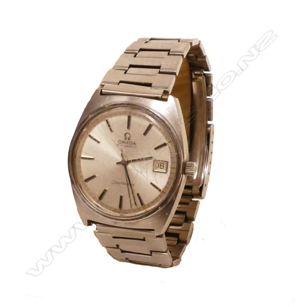 A gent's stainless steel Omega Seamaster wristwatch Image 1++