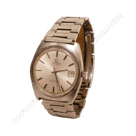 A gent's stainless steel Omega Seamaster wristwatch