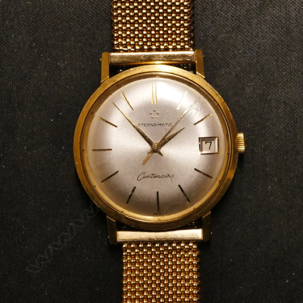 A gent's 18ct gold Eterna-matic Centenaire wristwatch Image 1++
