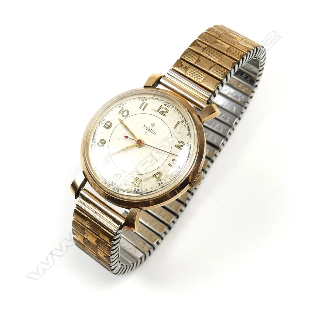 A gents 9ct gold 1950s Roidor wristwatch Image 1++