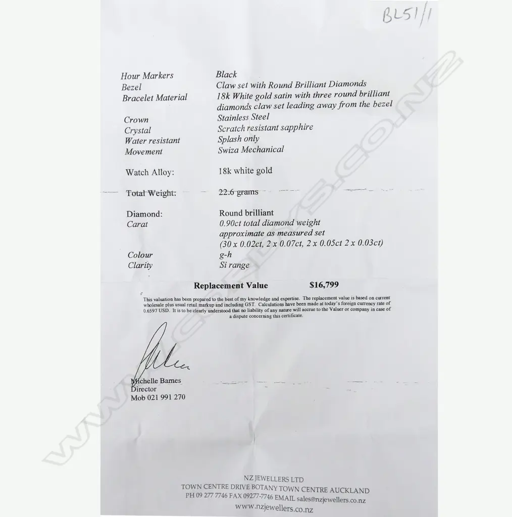 A lady's 18ct white gold and diamond wristwatch Image 1++