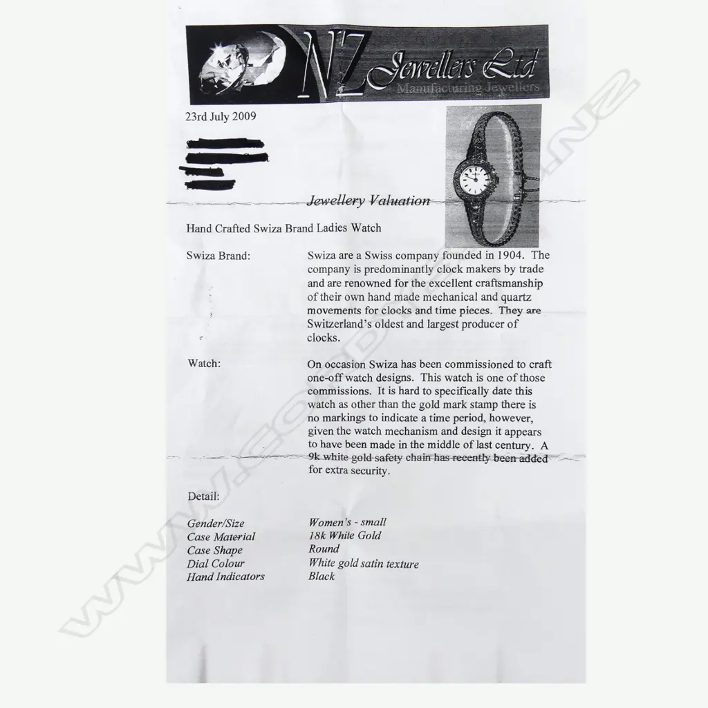 A lady's 18ct white gold and diamond wristwatch Image 1++