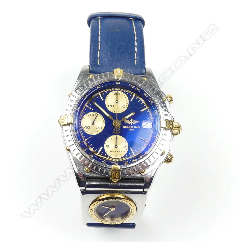 A gent's 18ct gold and stainless steel Breitling Chronomat wristwatch Image 1++